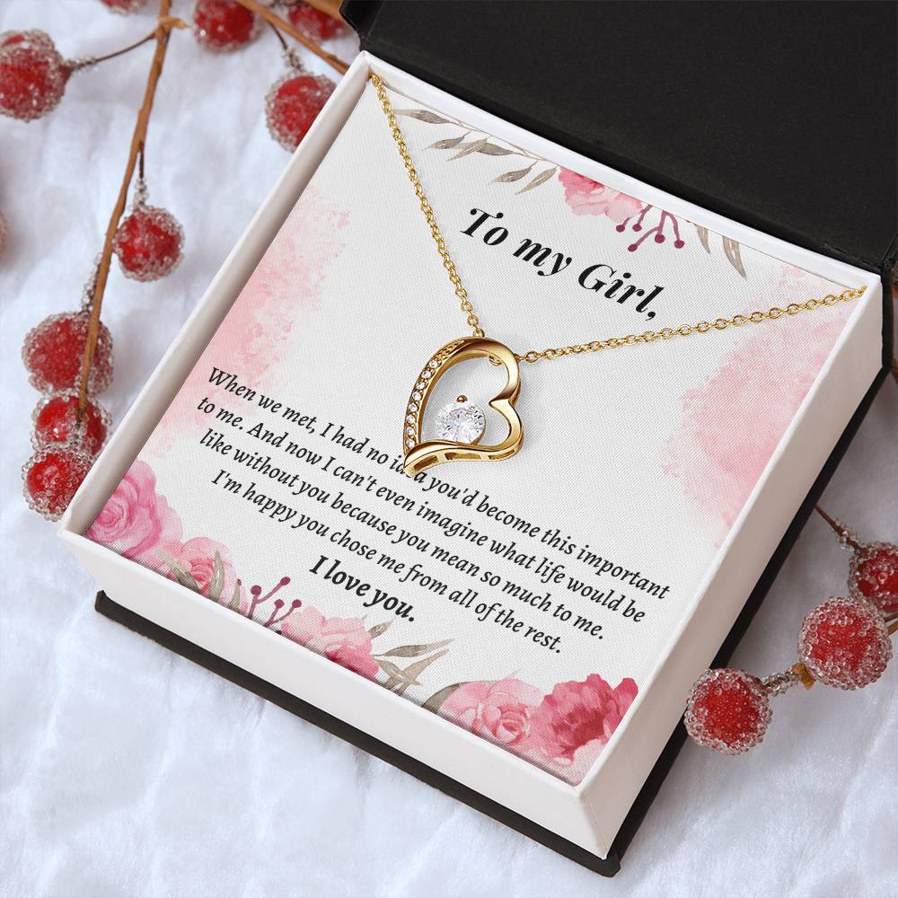 Valentine's Gift For Girlfriend I Can't Even Imagine What Life Would Be Like Without You Forever Love Necklace