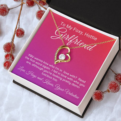 Valentine's Girlfriend Gift Heart Necklace Forever Love Necklace