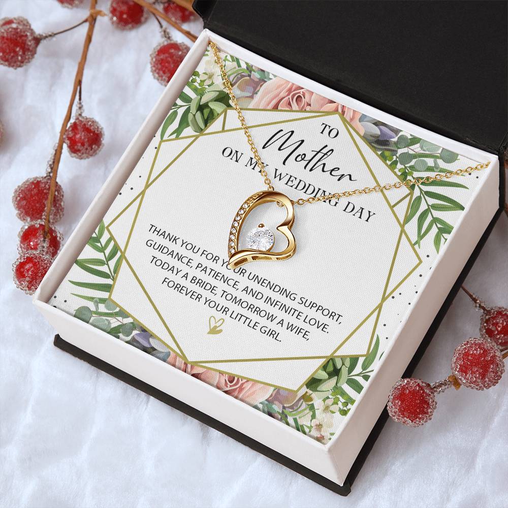 Gift For Mom On Wedding Day Mother Wedding Gift Necklace Mom Wedding Forever Love Necklace Giftthank You Mom Wedding Gift Mom On Forever Love Necklace