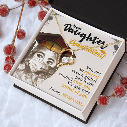 Dear Daughter! Loves Mom&dad Forever Love Necklace