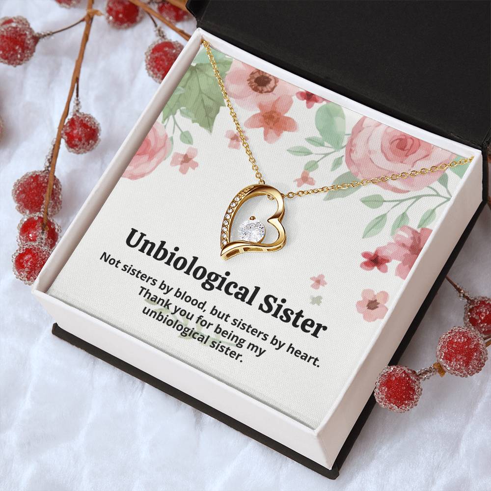 Unbiological Sister Necklace Forever Love Necklace