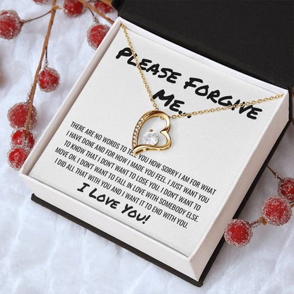 Forgive Me Apology Necklace Forever Love Necklace