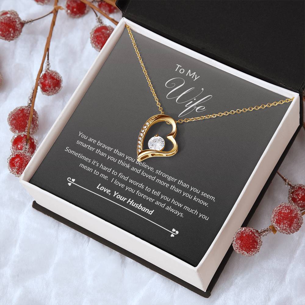 To My Wife Forever & Always Necklace 1 Forever Love Necklace