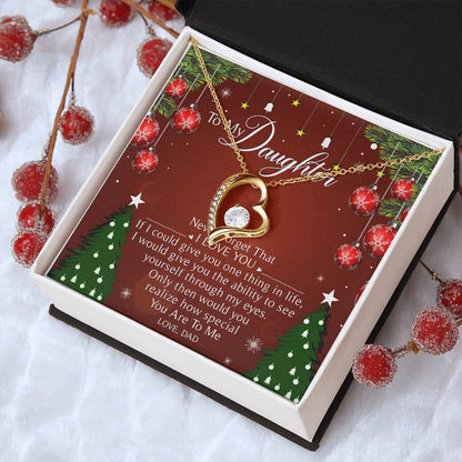 Father To Daughter Gift Gift For Daughter From Dad Daughter Father Necklace Daughter Gift From Dad To My Daughter Daughters Birthday Forever Love Necklace
