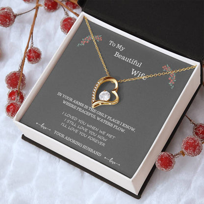 To My Wife Where Peaceful Waters Flow 1 Forever Love Necklace