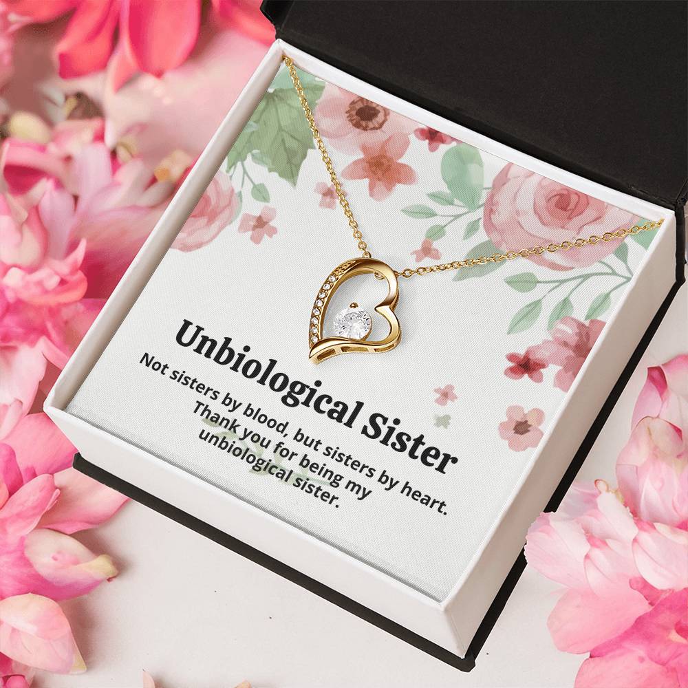 Unbiological Sister Necklace Forever Love Necklace