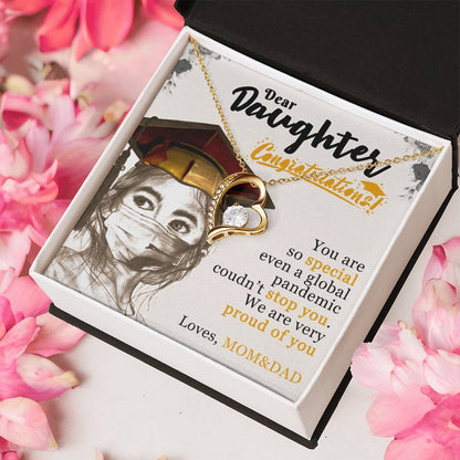 Dear Daughter! Loves Mom&dad Forever Love Necklace