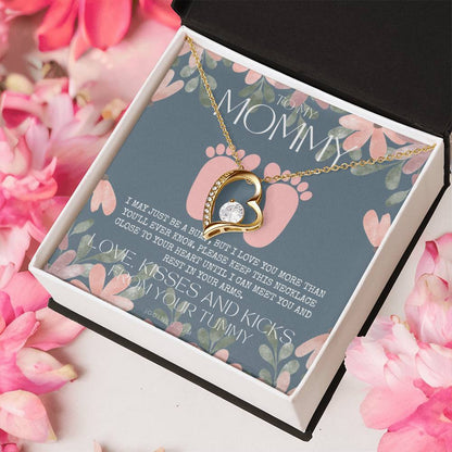 Baby Shower Gift New Mommy Necklace Pregnant Wife Gift To My Mommy I May Just Be A Bump But I Love You More Than You Ever Know Forever Love Necklace