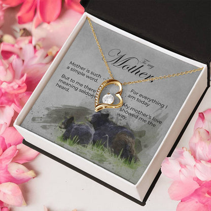 Forever Love Mother's Day Necklace With Message Card Forever Love Necklace