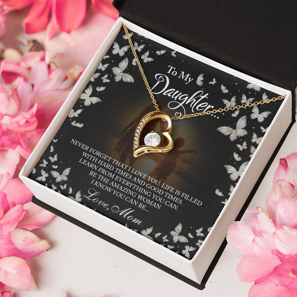 Gift For Daughter From Mom Daughter Mother Necklace Daughter Gift From Mom To My Daughter Daughters Birthday Unique Grown Up Daughter Forever Love Necklace