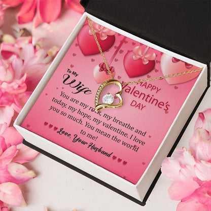 Valentine’s Day Gift For Wife Romantic Gifts For Wife Happy Valentine's Day Forever Love Necklace