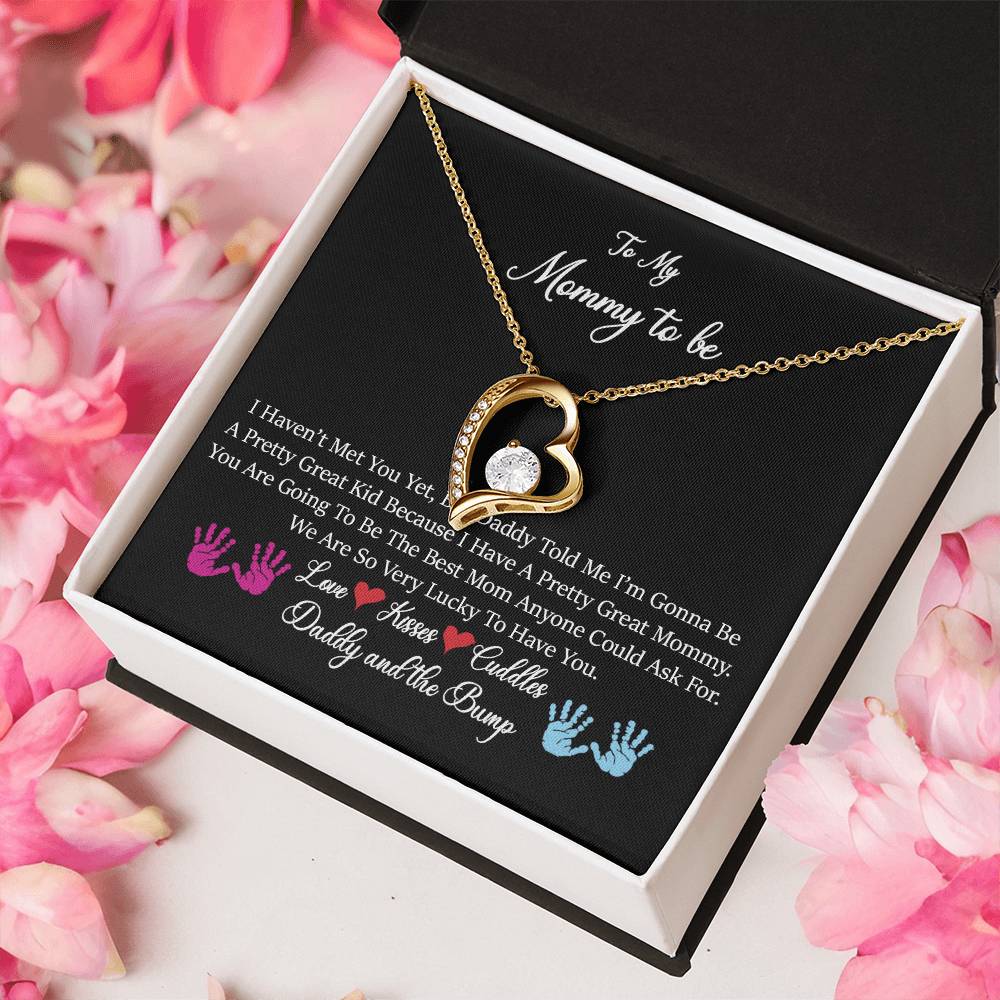 Exclusive To My Mommy To Be Necklace From Daddy And The Bump To Mom From Bump From Tummy To My Mommy I Love You New Mommy Forever Love Necklace