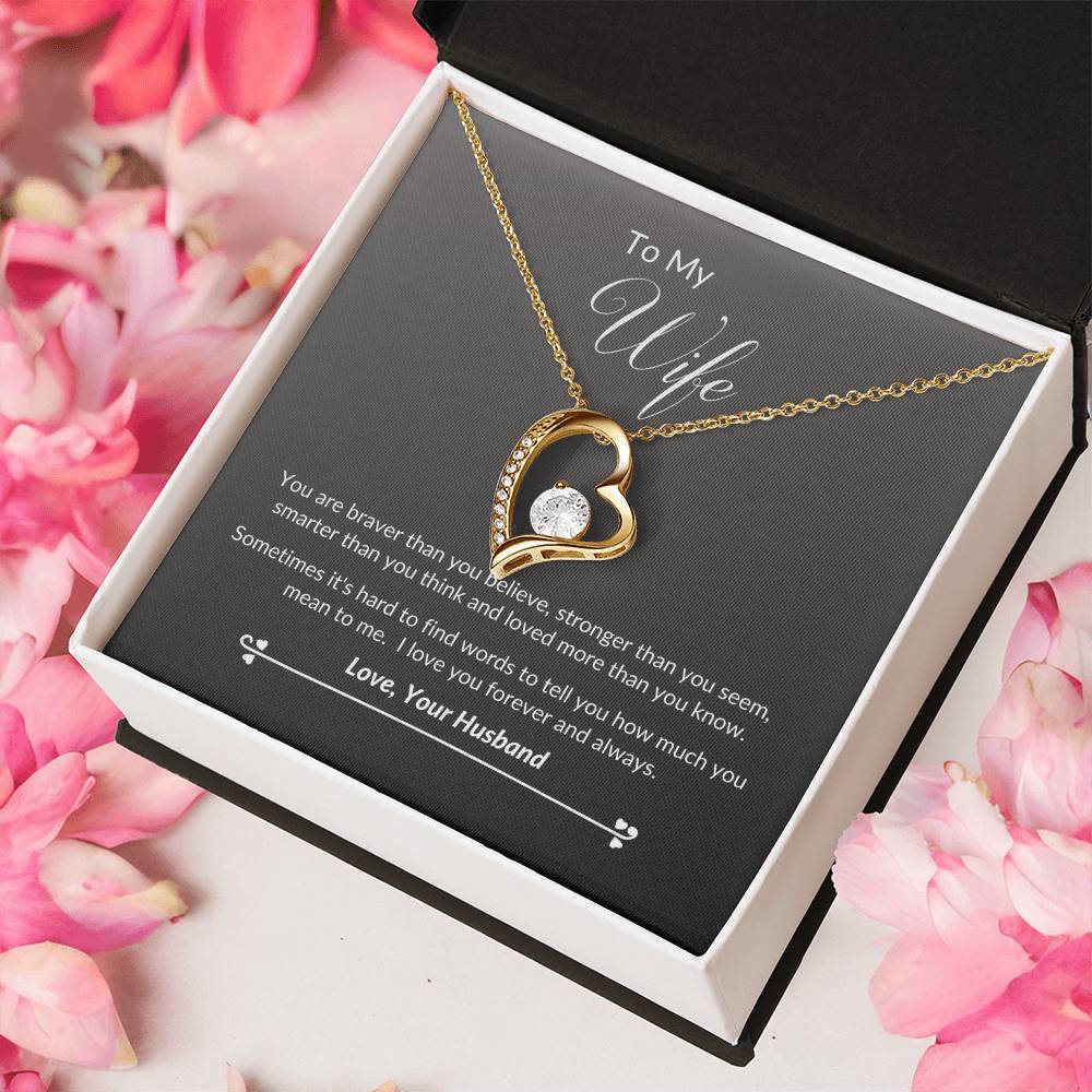 To My Wife Forever & Always Necklace 1 Forever Love Necklace