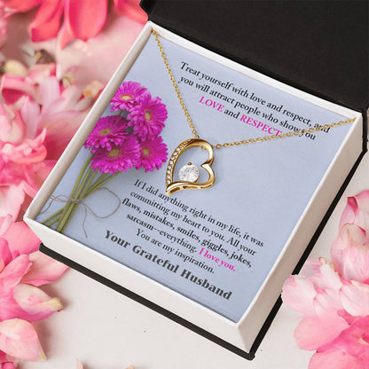 To My Wife Necklace Valentines Day Wedding Anniversary Birthday Romantic Sentimental Gift For Wife Alluring Necklace Forever Love Necklace