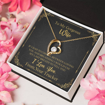 To Wife - From Trucker - I Love You Forever Necklace Forever Love Necklace
