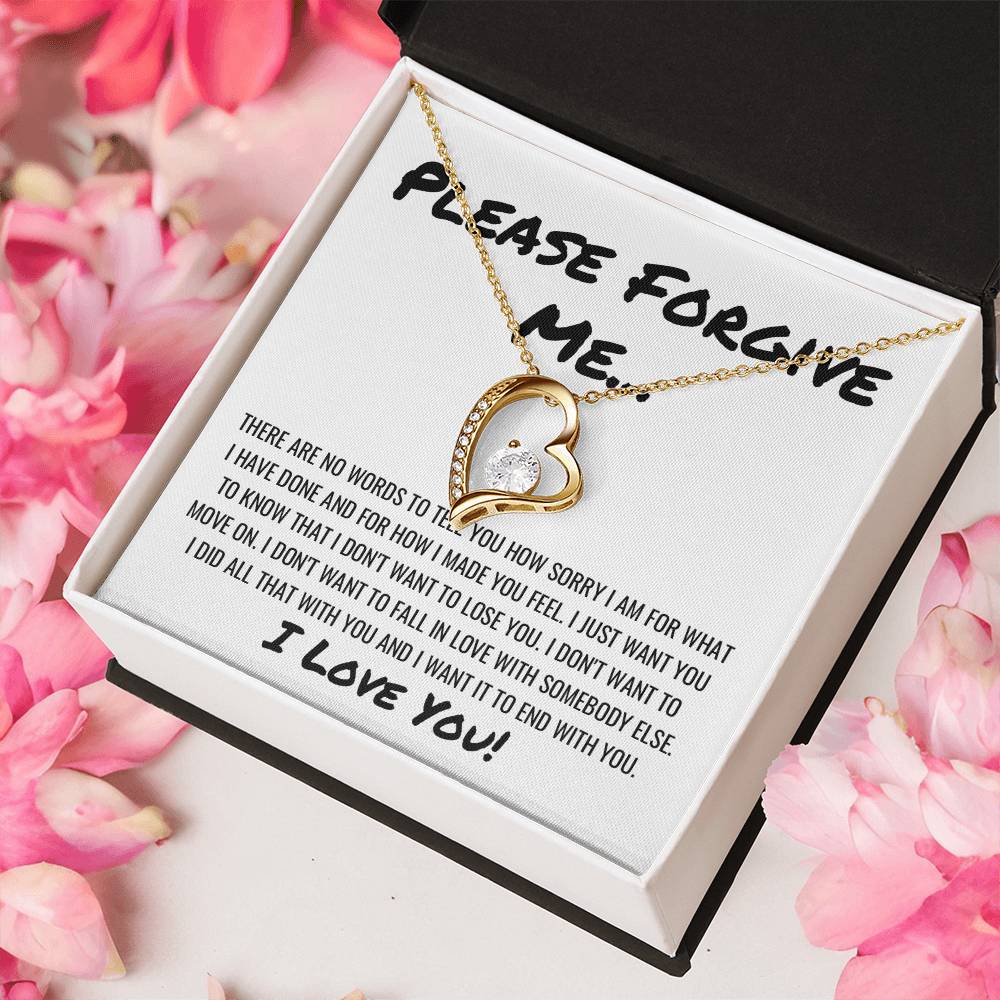 Forgive Me Apology Necklace Forever Love Necklace