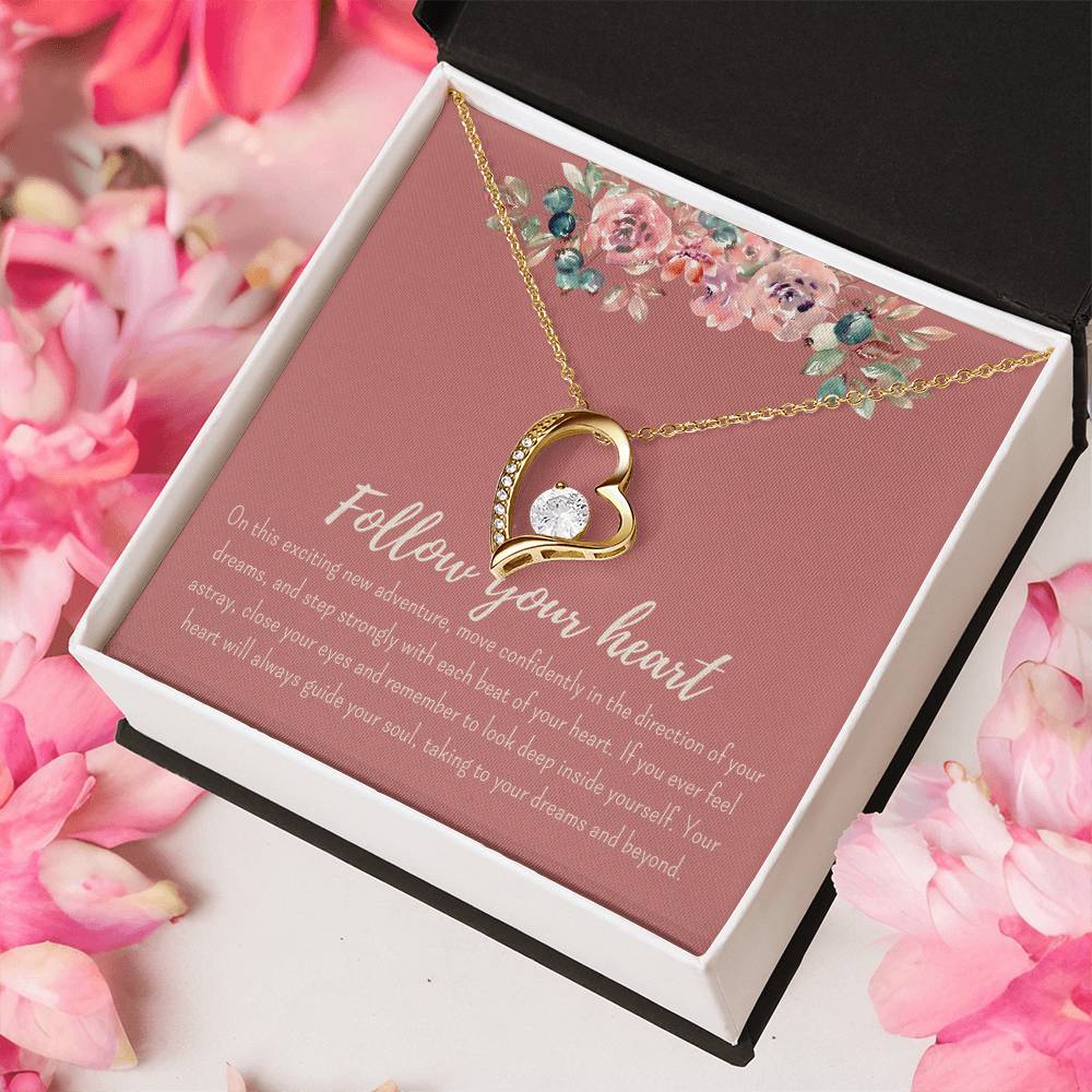 Follow Your Dream Trust Your Heart In Loving Memory Of Your Husband Memorial Gifts For Loss Of A Husband Forever Love Necklace