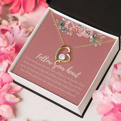 Follow Your Dream Trust Your Heart In Loving Memory Of Your Husband Memorial Gifts For Loss Of A Husband Forever Love Necklace