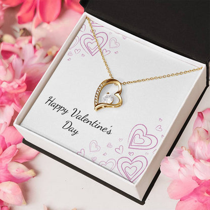 Valentine's Day Heart Necklace Forever Love Necklace