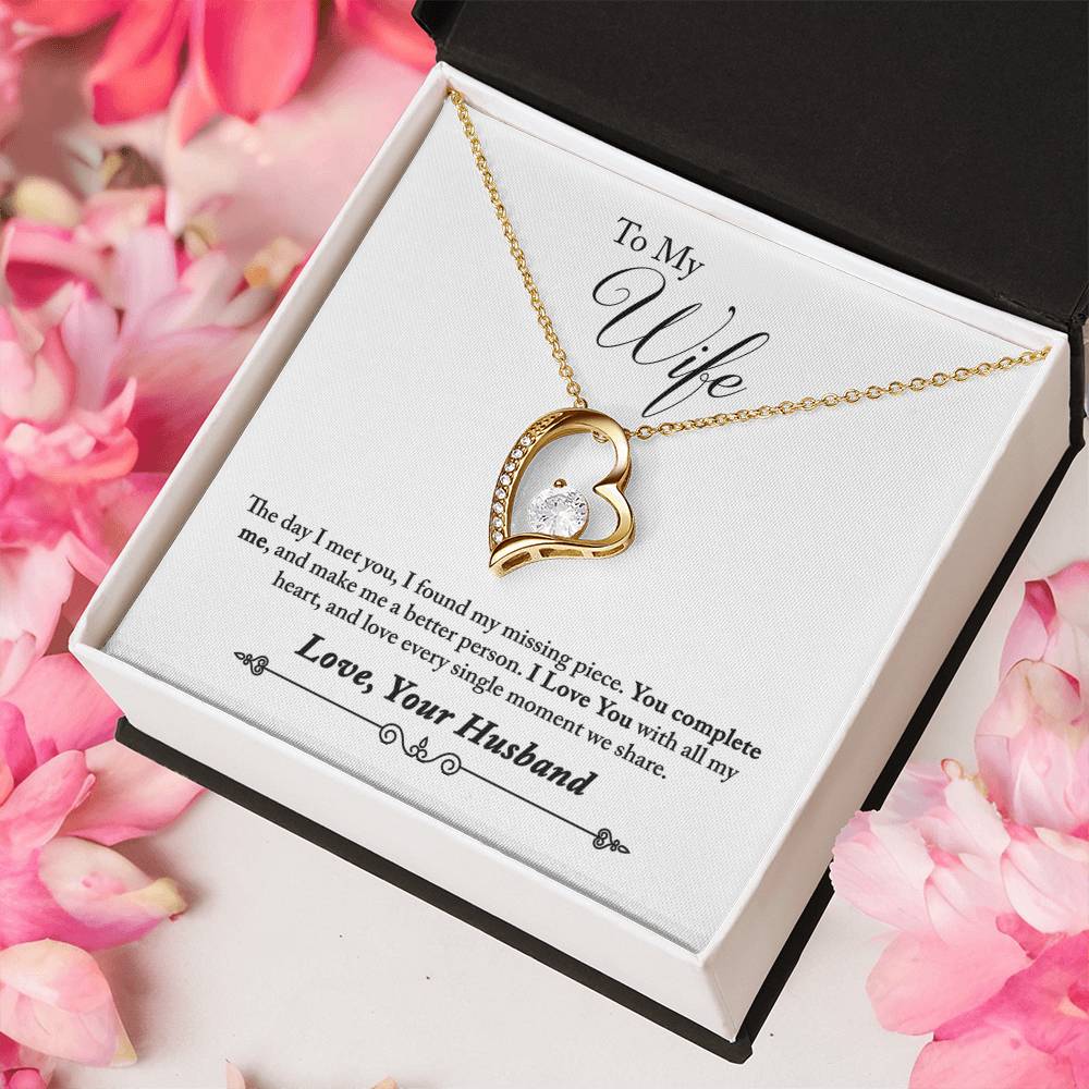To My Wife Necklace From Husband Forever Love Necklace