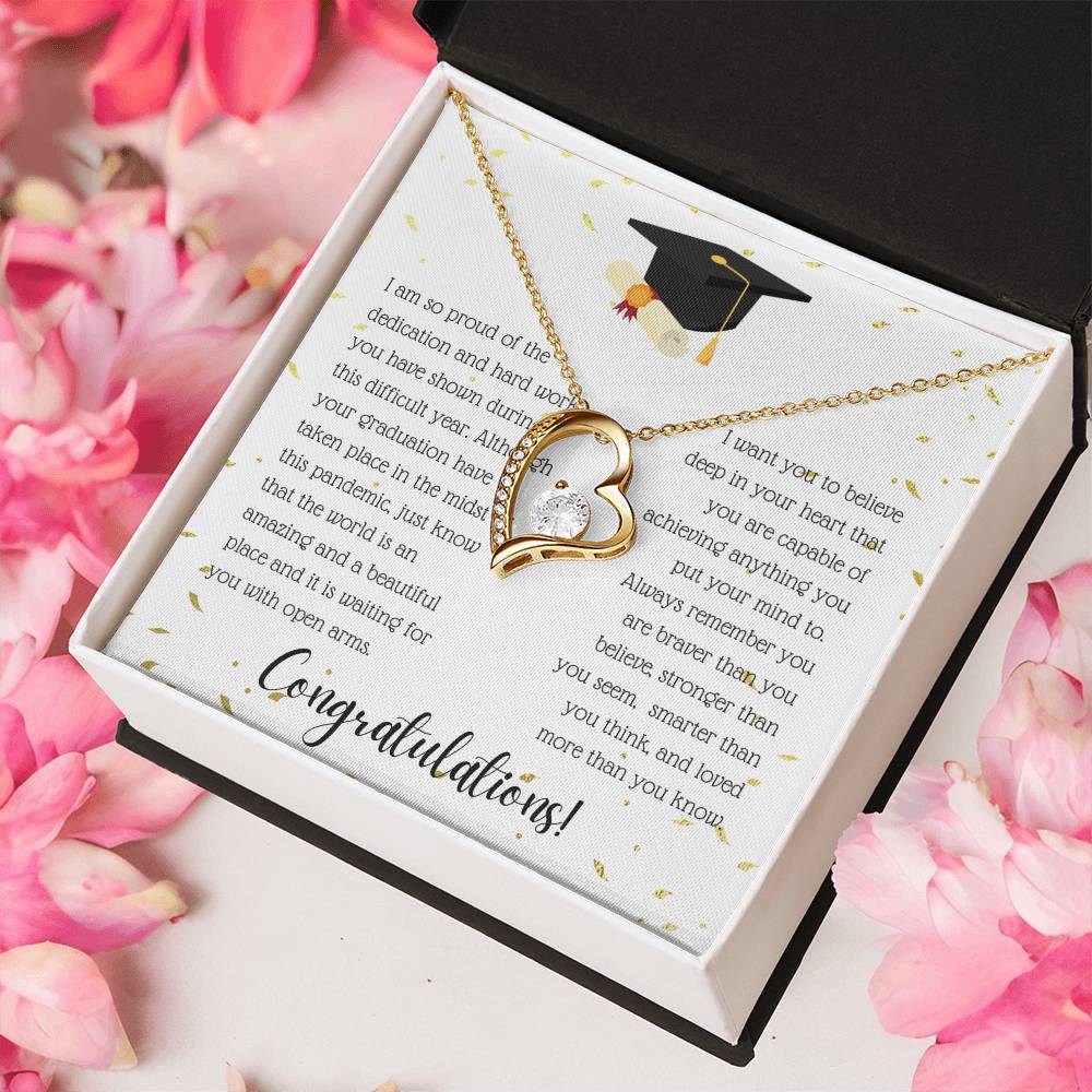 Congratulations I Am So Proud Of You Birthstone Necklace - Graduation Gift Necklace Graduation Gift For Her College Graduation Forever Love Necklace
