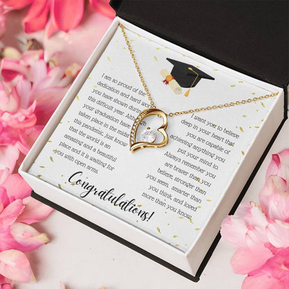 Congratulations I Am So Proud Of You Birthstone Necklace - Graduation Gift Necklace Graduation Gift For Her College Graduation Forever Love Necklace