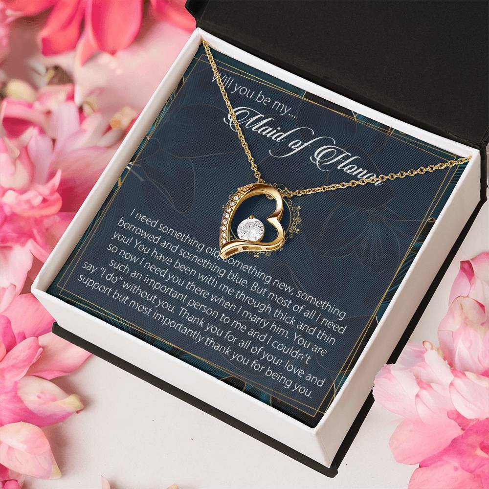 Will You Be My Maid Of Honor Necklace Gift Maid Of Honor Gift Necklace Maid Of Honor Wedding Gift Necklacemaid Of Honor Forever Love Forever Love Necklace
