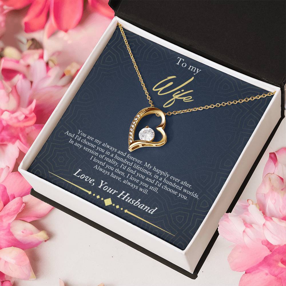 To My Wife - My Happily Ever After - Forever Love Necklace Forever Love Necklace