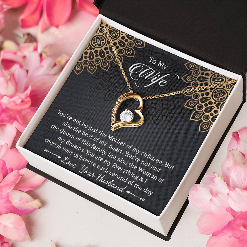 To My Wife - Mother Of My Children Forever Love Necklace