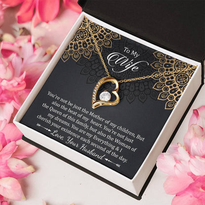 To My Wife - Mother Of My Children Forever Love Necklace