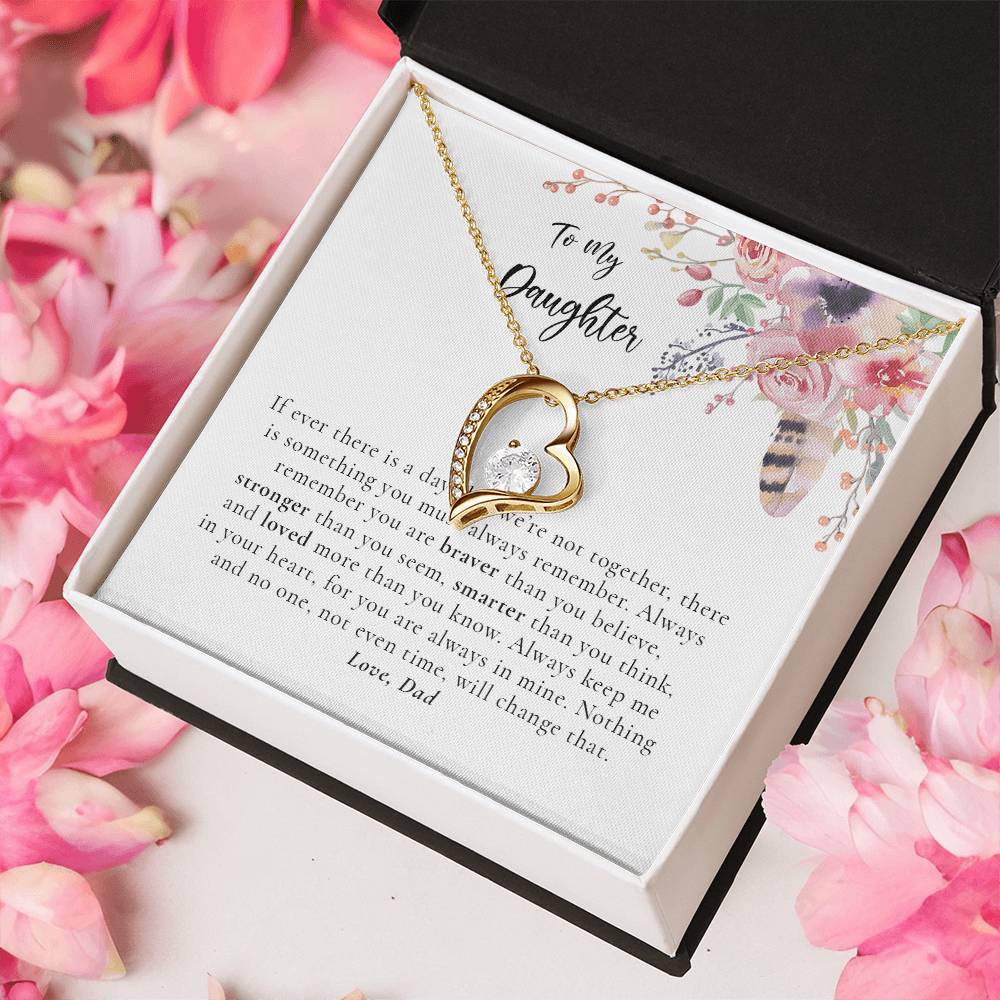 Daughter Necklace Rom Dad White Gold Pendant 1 Forever Love Necklace