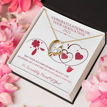 Class Of 2022 Gift Necklace For Daughter Graduation Necklace For Granddaughter Graduation Gifts For Her Forever Love Necklace