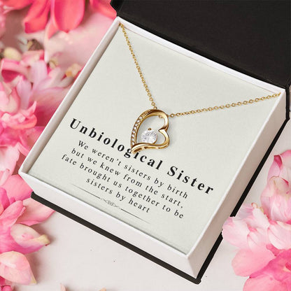 Unbiological Sister Necklace Unbiological Sister Gift Step Sister Necklace Gift For Step Sister When You Find A Friend Who Is More Forever Love Necklace