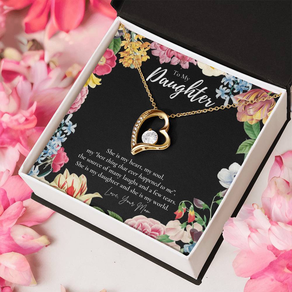 Daughter Gift To My Daughter Necklace From Mom To My Daughter Necklace Gift For Daughter From Mom Forever Love Necklace