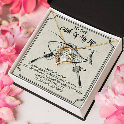 To The Most Awesome Catch Of My Life Gift For Wife Gift For Girlfriend Anniversary Gift Valentines Gift Custom Gift Customize Forever Love Necklace