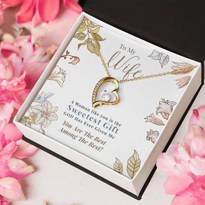 To My Wife Sweetest Gift 1 Forever Love Necklace