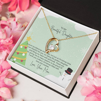 Daughters Gift From Mom Special Christmas Message Card Custom Gift From Mom Ss120 1 Forever Love Necklace