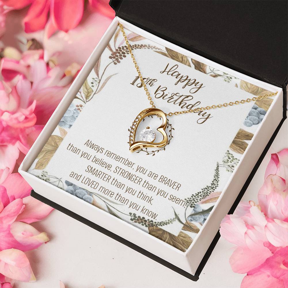 18Th Birthday Necklace Women September Birthday Necklace Customize Birthday Forever Love Necklace 18 Year Old Custom Birthday Necklace Forever Love Necklace