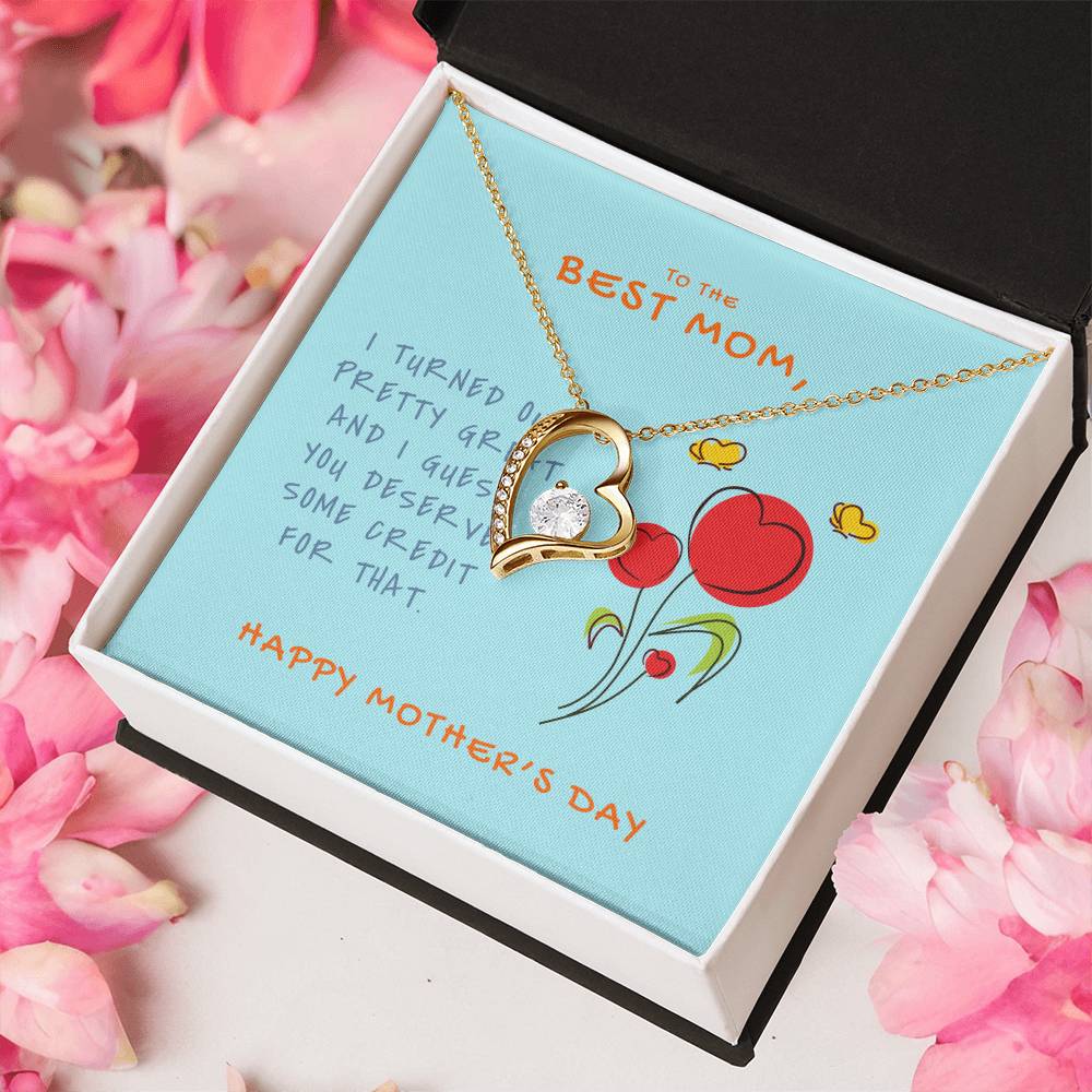 Gift For Mom Forever Love Necklace With Message Card Forever Love Necklace