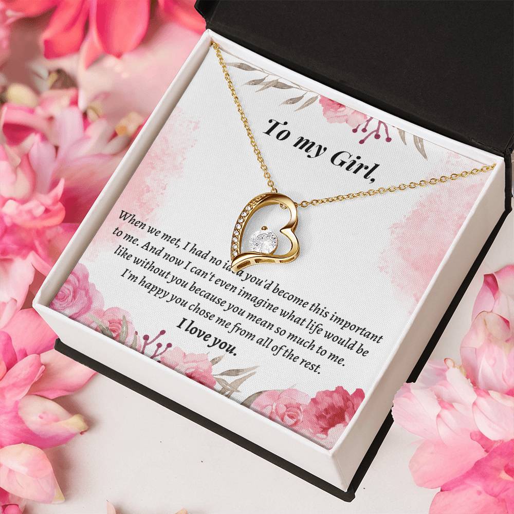 Valentine's Gift For Girlfriend I Can't Even Imagine What Life Would Be Like Without You Forever Love Necklace