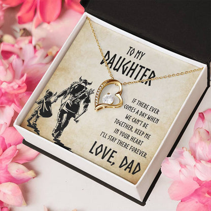 From Viking Dad To My Daughter I Want You To Believe Deep In Your Heart Love Dad Daughter Gift Viking Daughter Christmas Gift White Forever Love Necklace