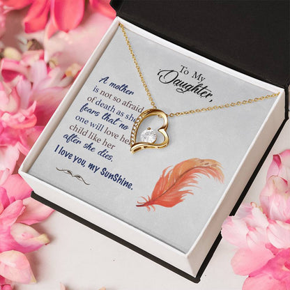 Forever Loved To My Daughter Pendant Necklace Gift Jewelry Necklace From Daughter Anniversary Daughter Mother Necklace Daughter Gift Forever Love Necklace