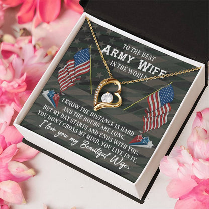 To The Best Army Wife Necklace Forever Love Necklace