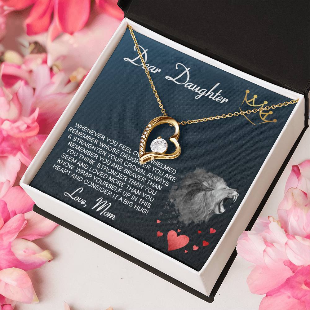 Dear Daughter Brave Lion Forever Love Necklace
