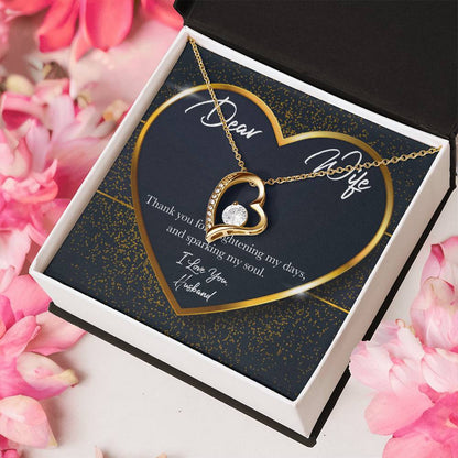Anniversary Gift For Wife To My Wife Necklace Present For Wife Marriage Gifts Gift Ideas For Wife Wife Heart Necklace Birthday Forever Love Necklace