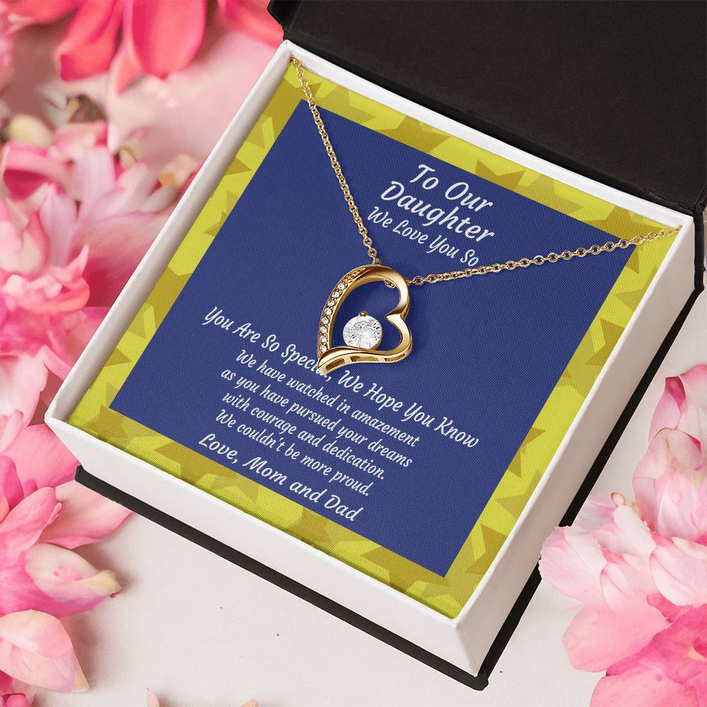 Daughter Graduation Necklace From Mom And Dad Graduation Gift For Daughter Graduation Present Jewelry Daughter Proud Of D Forever Love Necklace