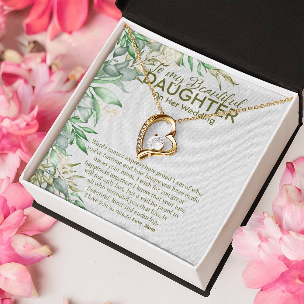 Bride Gift From Mom To Daughter On Wedding Day Wedding Necklace Gift To Daughter Gift For Daughter On Wedding Day From Mother Gifts Forever Love Necklace