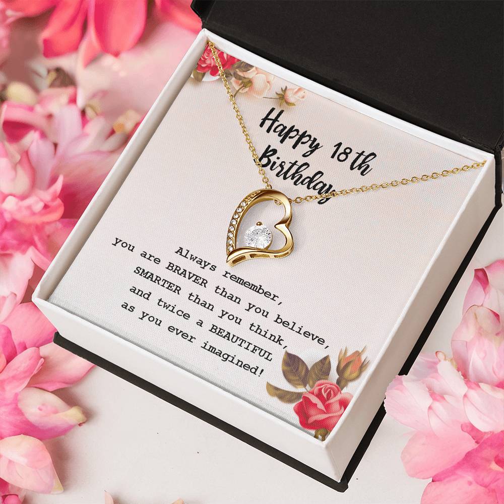 18Th Birthday Gifts For Girls 18Th Birthday Necklace 18Th Birthday Gift Girl. Gift For Sister Best Friend Daughter Niece Forever Love Necklace