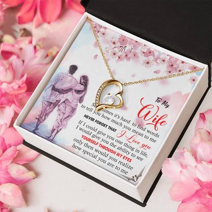 To Wife From Husband Gift Wedding Day Gift For Bride From Groom Anniversary Gift For Wife Necklace For Wife Gift To Wife From Husband Anniversary Forever Love Necklace