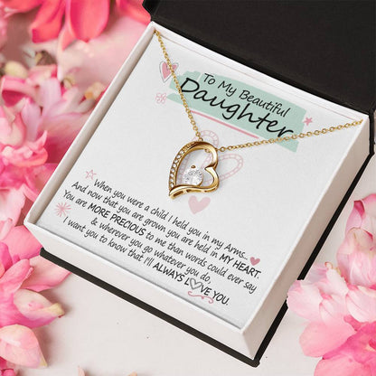 A Gift For Daughter More Precious To Me Forever Love Necklace